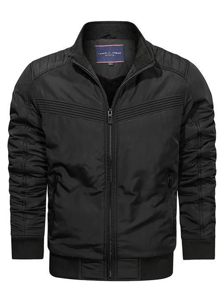 

Stylish 2023 Mature Male Autumn Winter Clothing New Men's Stand Collar Outdoor Jacket Cotton Padded Casual Coat 21Q1362