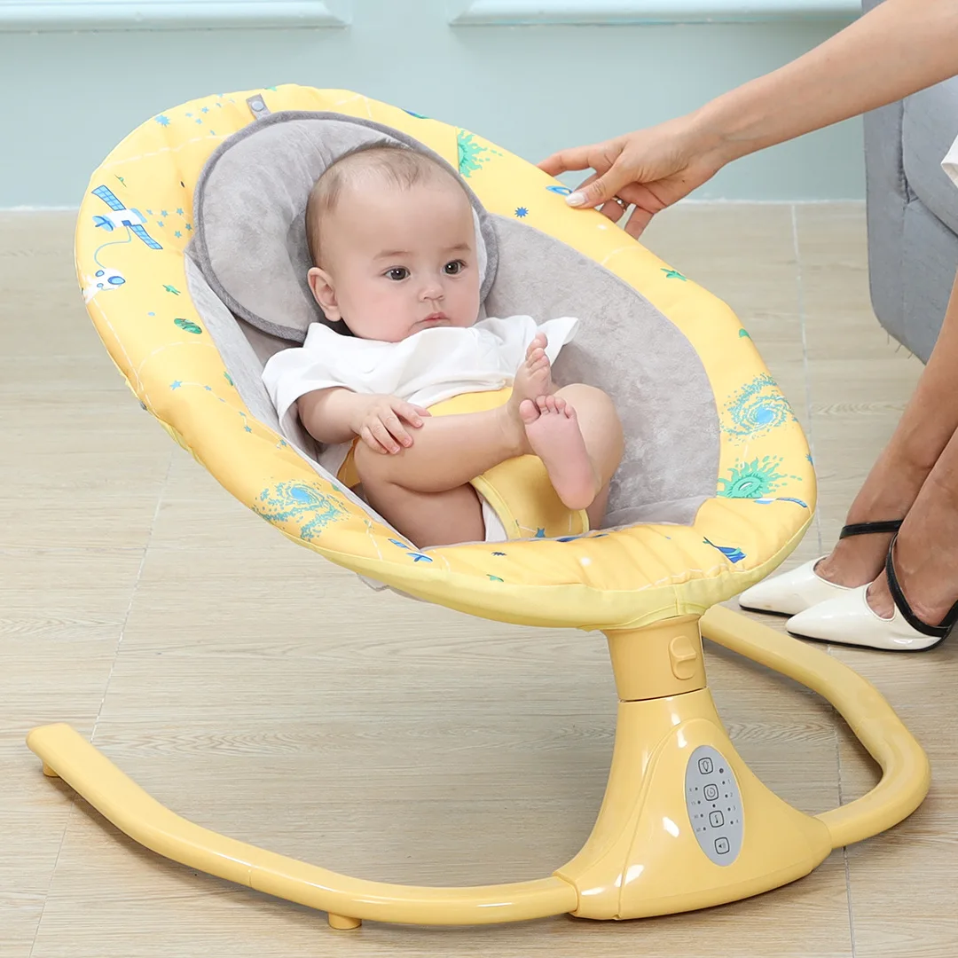 

0-18 Months Baby Rocking Chair Soothing Chair Three Gear Adjustment Baby Electric Cradle Remote Control Music Rocking Bed
