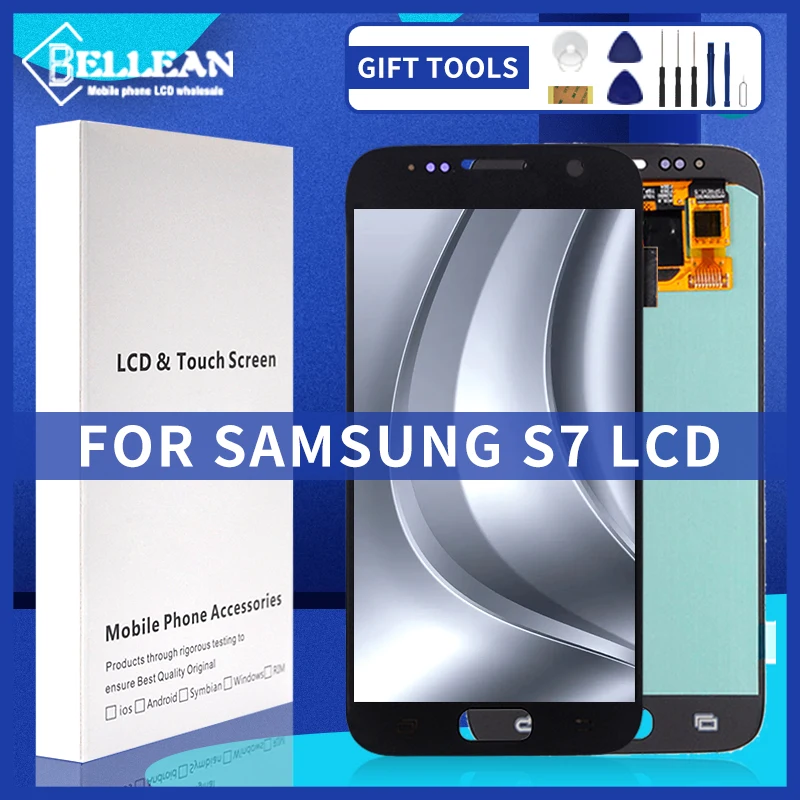 

OLED 5,1 дюймов для Samsung Galaxy S7 дисплей сенсорный экран дигитайзер G930F G930 ЖК сборка Замена с рамкой