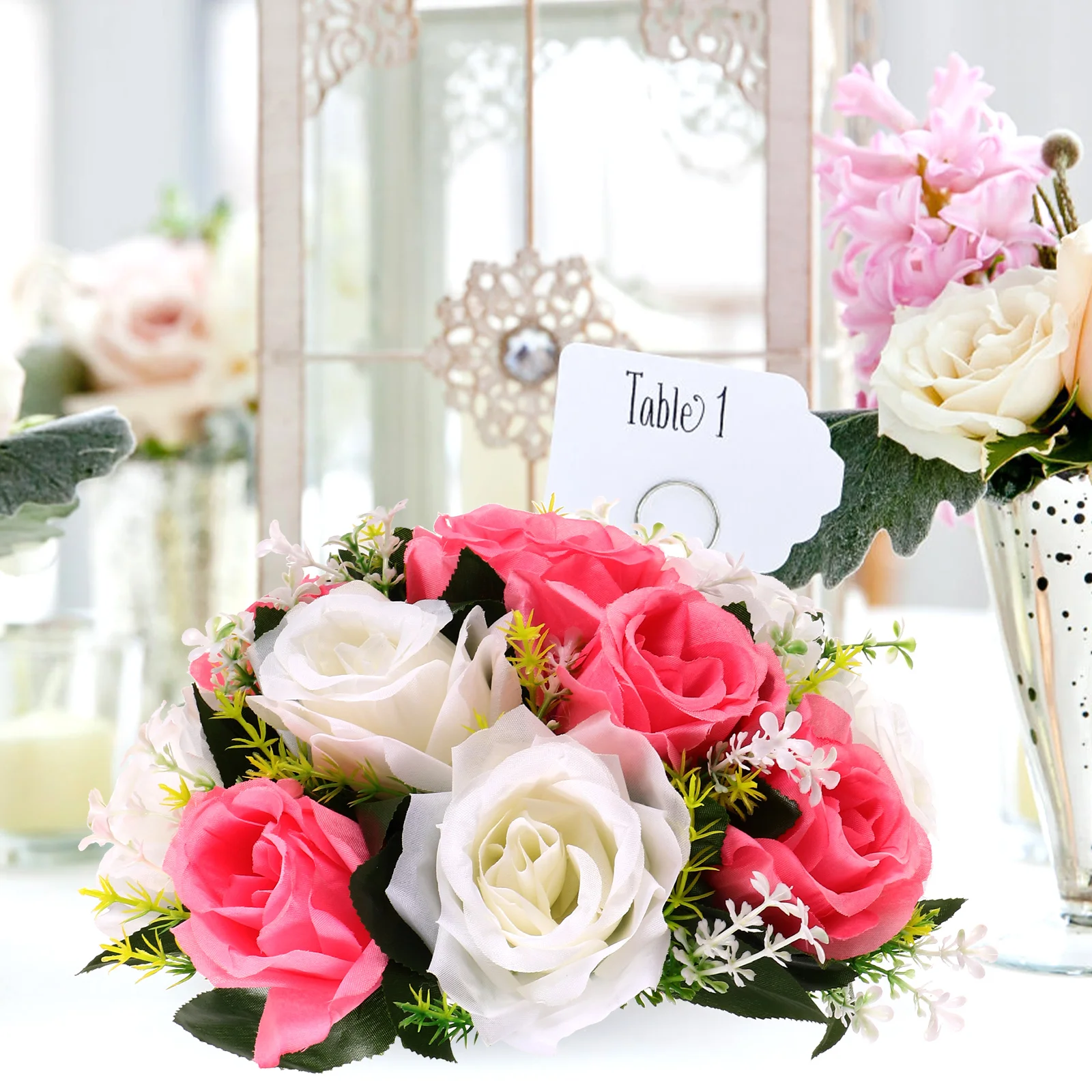 

Artificial Flower Ball Arrangement Bouquet Wedding Centerpieces for Table