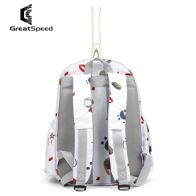 Greatspeed Tennis Backpack Women with Sneakers Compartment Children Kids Teenagers Badminton Rackets Bag for 2 Rackets