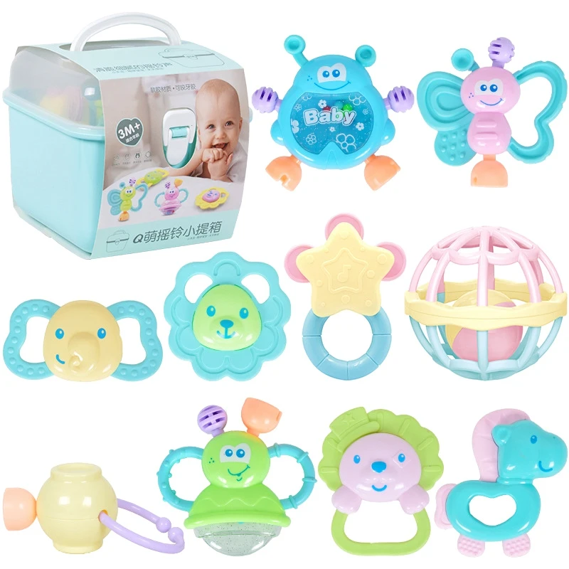 

10PCS/SET Baby Toys Hand Hold Jingle Shaking Bell Lovely Hand Shake Bell Ring Baby Rattles Toy Newborn Baby 0- 12 Months Teether