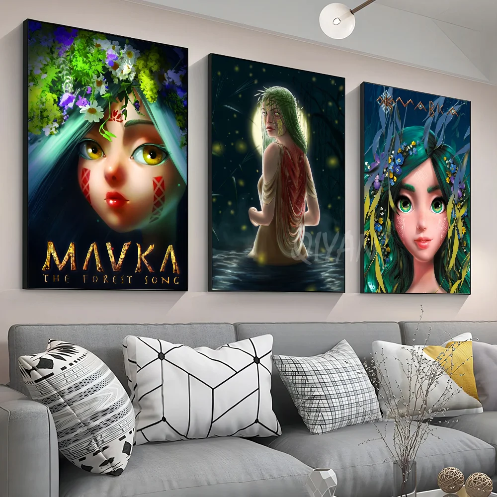 Cartoon Anime Movie Mavka Lisova Pisnya Poster Wall Art Home Decor Room Digital Painting Living Restaurant Kitchen A