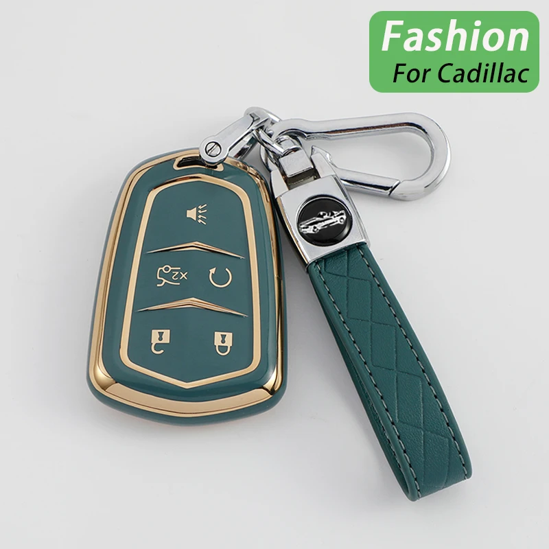 Fashion TPU Car Remote Key Case Cover For Cadillac ESV Escalade CTS XTS SRX ATS CT5 XT5 XT6 XLS Keychain Protective Shell Fob