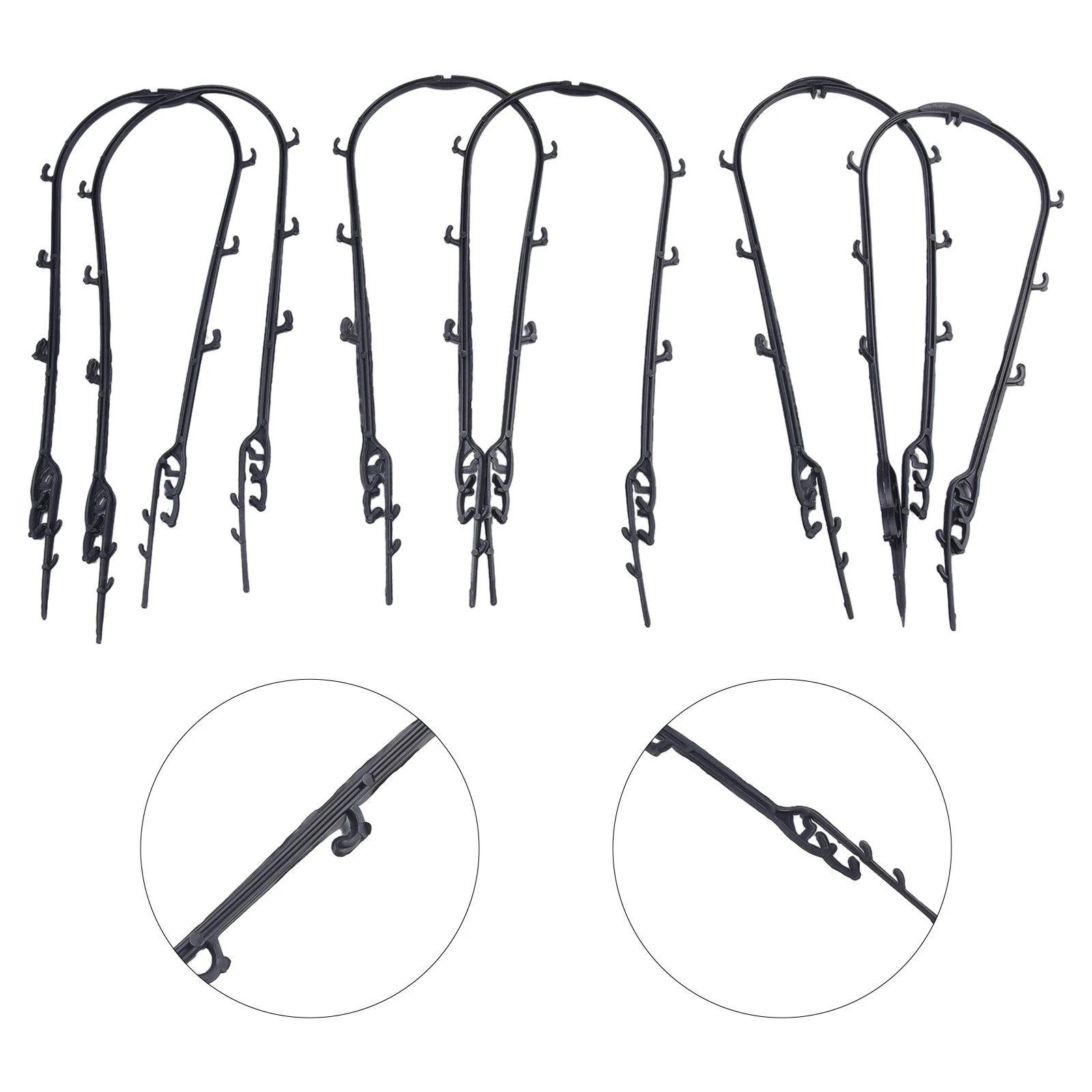 6 шт. рамки для восхождения по растениям изгиба своему желанию черная садовая
