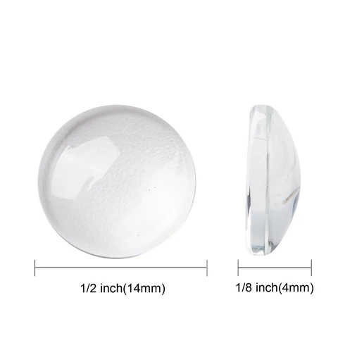 Pandahall стеклянные кабошоны 200 шт., разные размеры, прозрачные