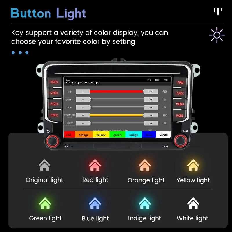 Автомобильный мультимедийный плеер стерео-магнитола под управлением Android 11 для