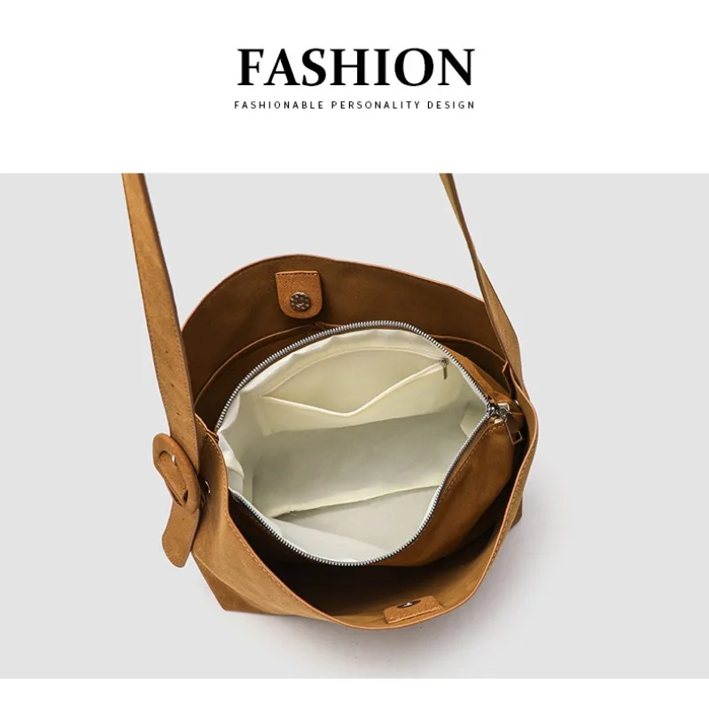 Зимняя новая матовая кожаная сумка большой вместимости женская элегантная через