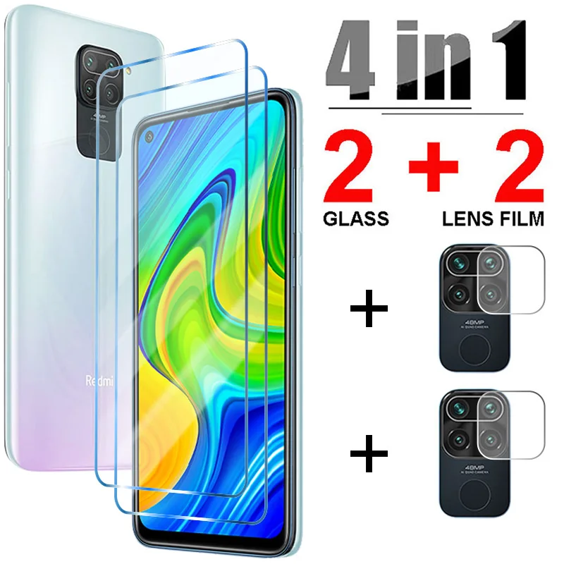 

4in1 Protective Glass for Xiaomi Redmi Note 9 Pro 9S 8 8T 9T Max Camera Screen Protector For Redmi 9 9C NFC 9T 9A 9AT 8A Glass