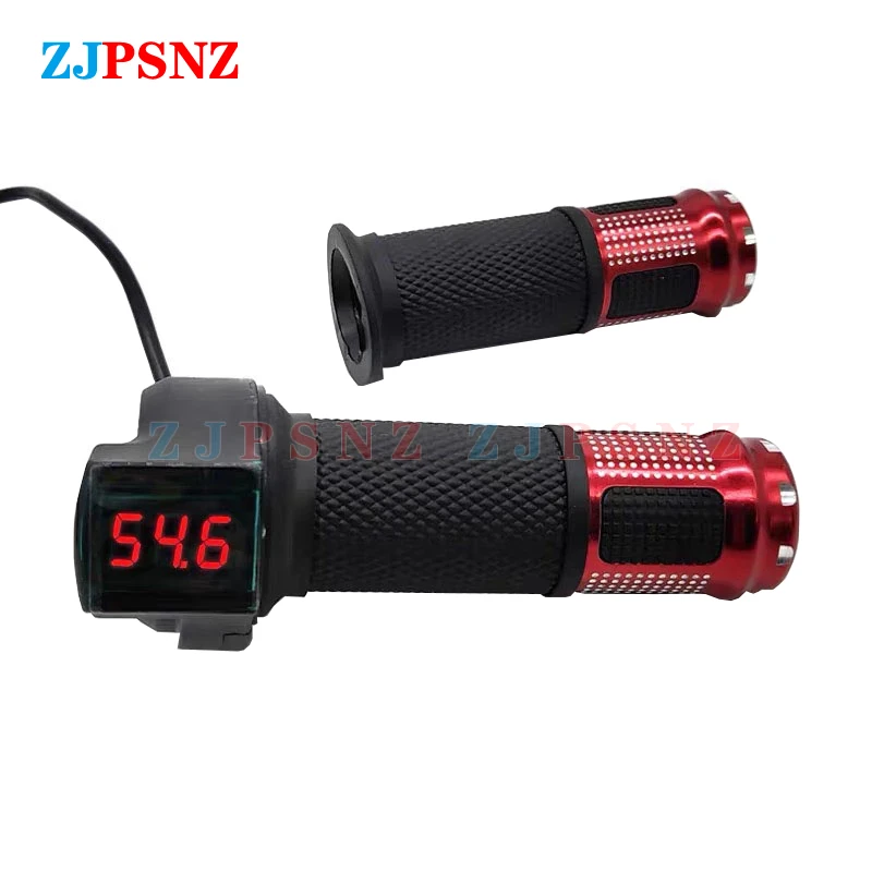 

Motorcycle Voltage LED Display Half Twist Throttle Grip Handlebar Speed Control 12-80V Waterproof For Scooter Accelerator E-Bike
