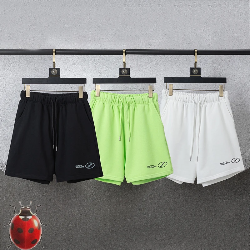 

Black White Green WE11DONE Shorts Summer Daily Short pant
