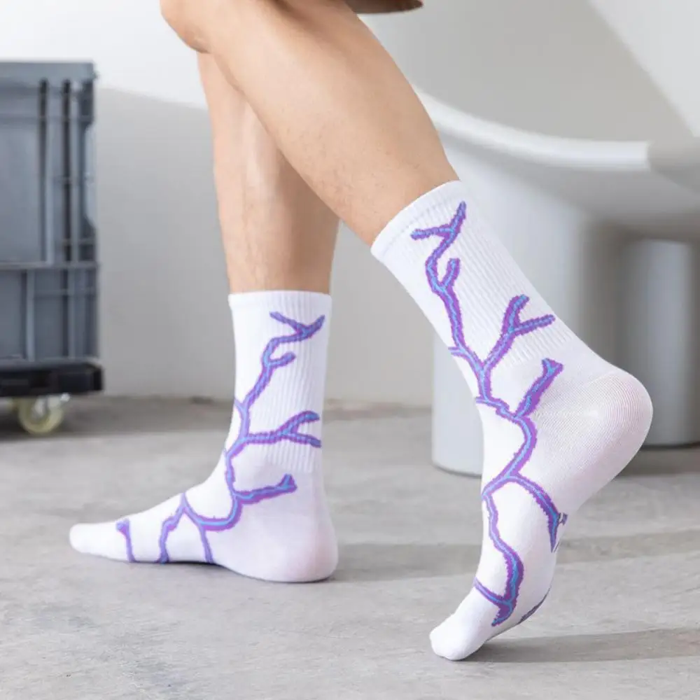 

Парные носки унисекс в стиле хип-хоп, осенне-зимние теплые носки средней длины, уличные забавные длинные носки в стиле Харадзюку, креативные крутые хлопковые носки