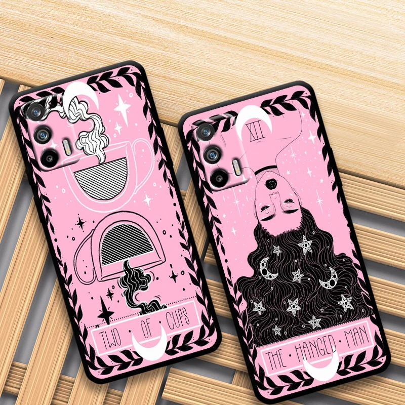 

Cartoon Cute Tarot Pink for OPPO Realme GT Neo Master Edition 8 7 Pro C21S Narzo 30 5G Fundas Soft Black Phone Case Coque