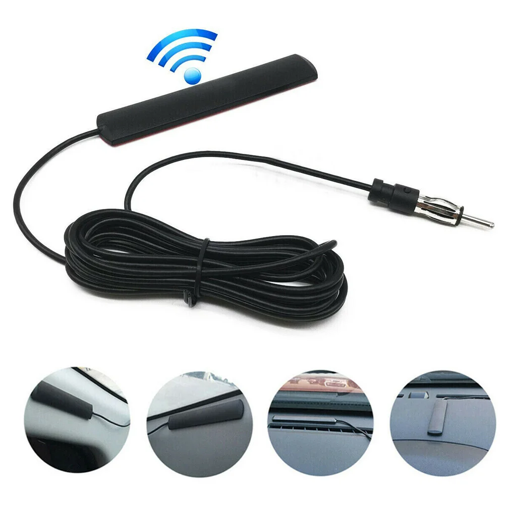 

Car Radio FM Antenna Auto 300CM Length Signal Amp Car Windshield Antenna Stereo Radio Stealth AM FM Car Truck Boat 1 Pc