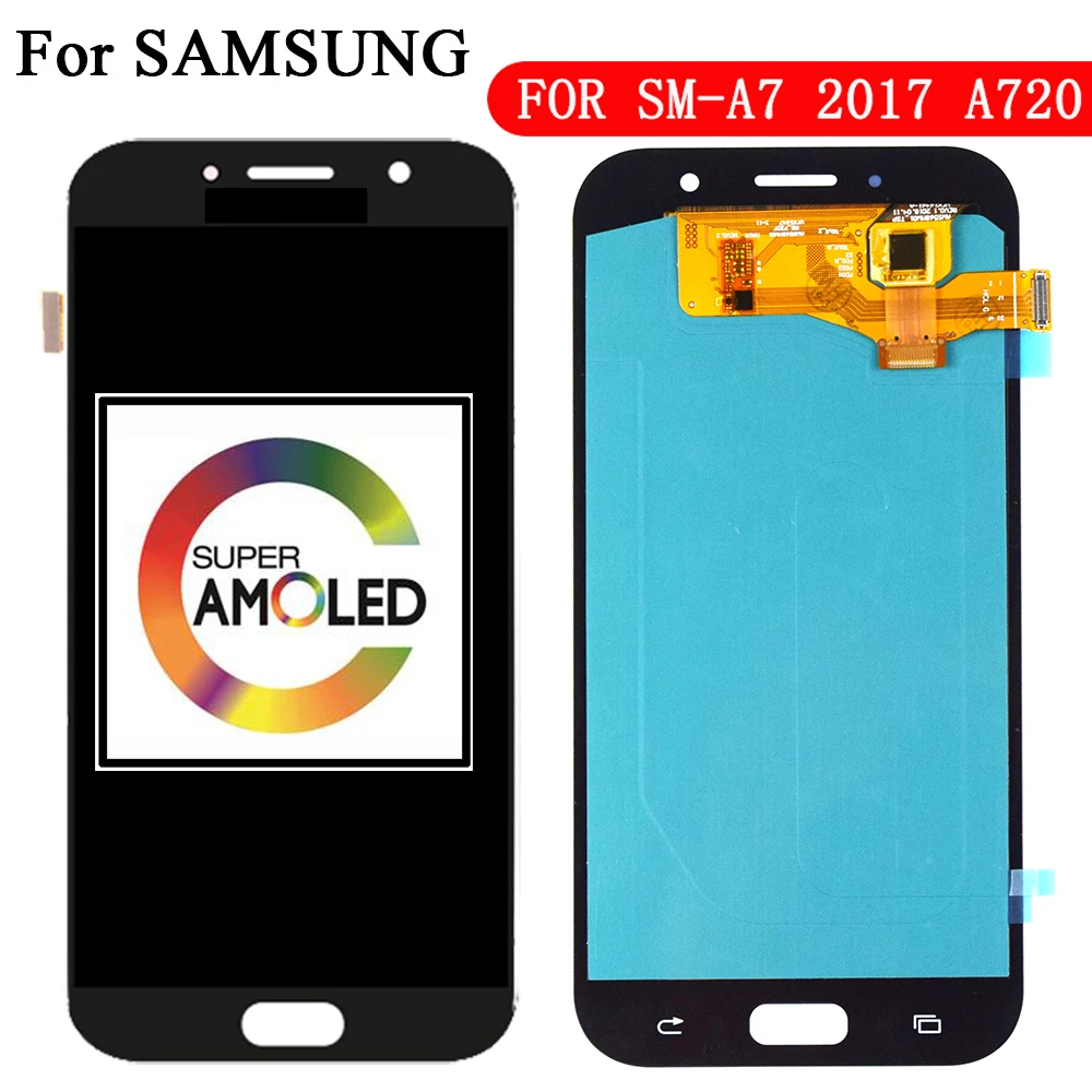 Сенсорный ЖК-дисплей Super AMOLED для Samsung Galaxy A7, 4 цвета