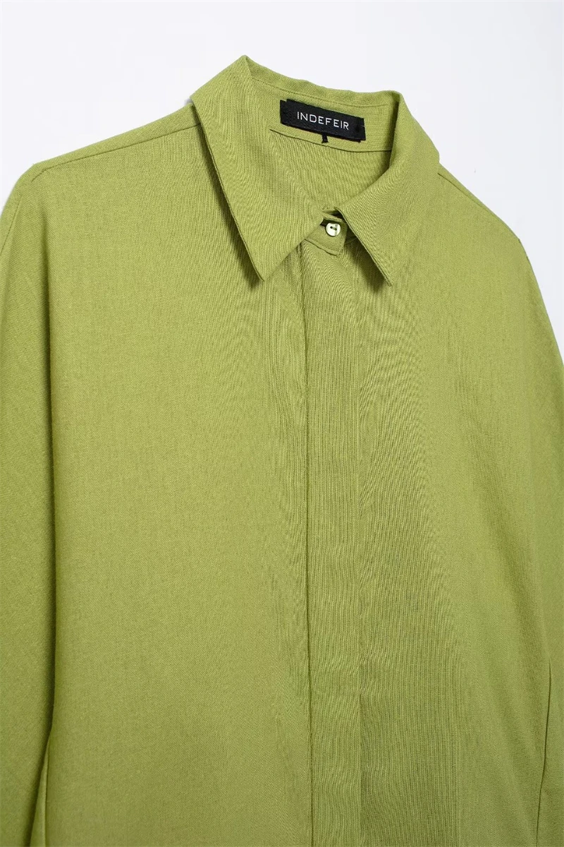 Женский льняной костюм Новое поступление весна-лето 2024 бесплатный комплект