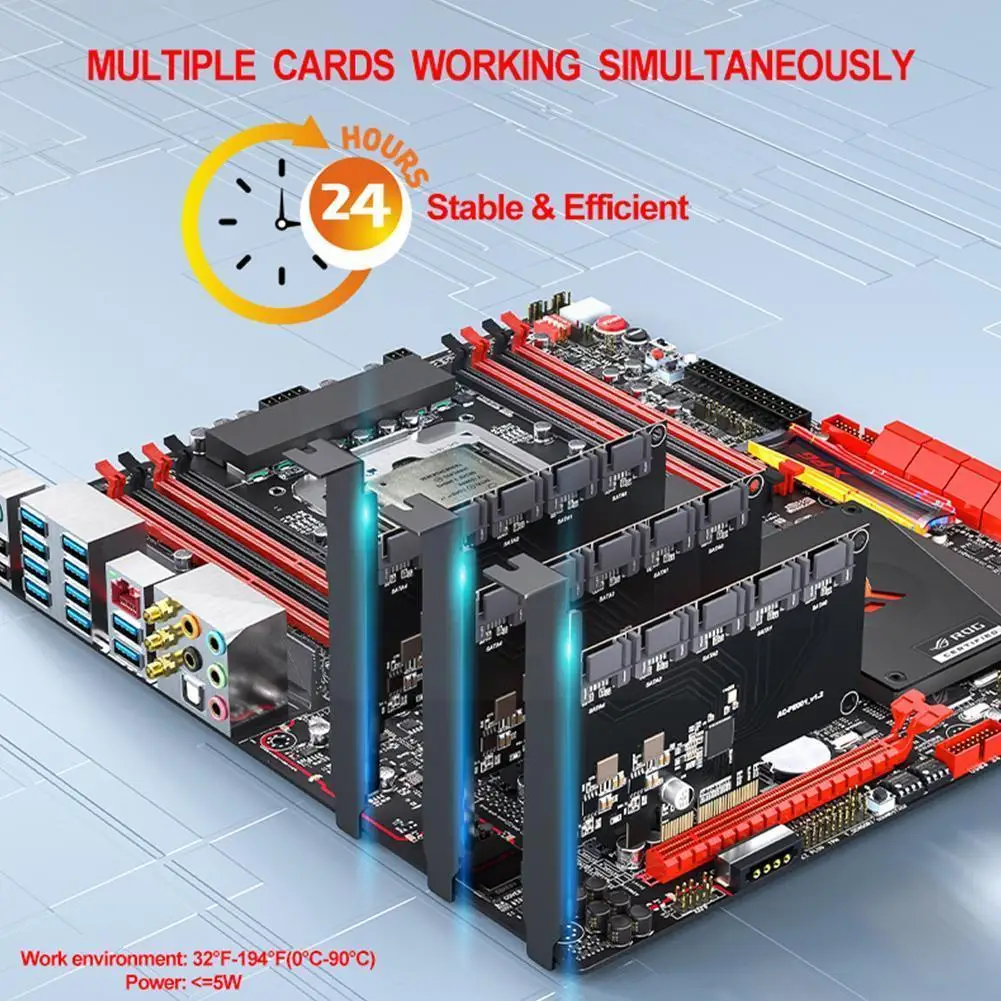 

Карта Pcie Sata, 16/10 портов, 6 Гбит/с, карта Sata 3,0 Pcie, порт sup, 10 устройств Sata 3,0, стандартный конвертер для настольного ПК M8w6