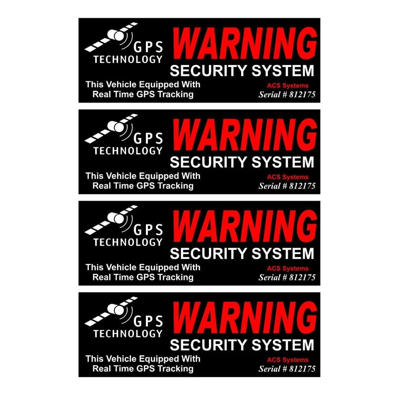 

GPS WARNING SECURITY SYSTEM Personality Reflective Car Sticker