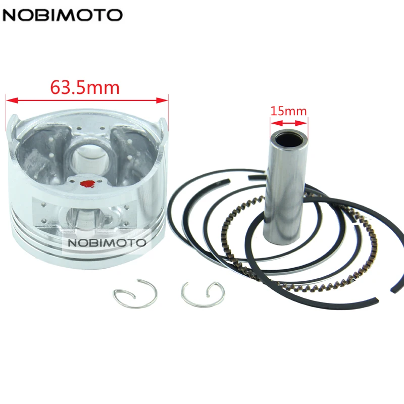 Мотоциклетный квадроцикл Atv Quad 63,5 мм 63 мм CG250 CG 250CC CG250CC Поршневой Комплект кольцо 15 мм 15 поршневой комплект для 250CC ATV квадроцикл мотоцикл