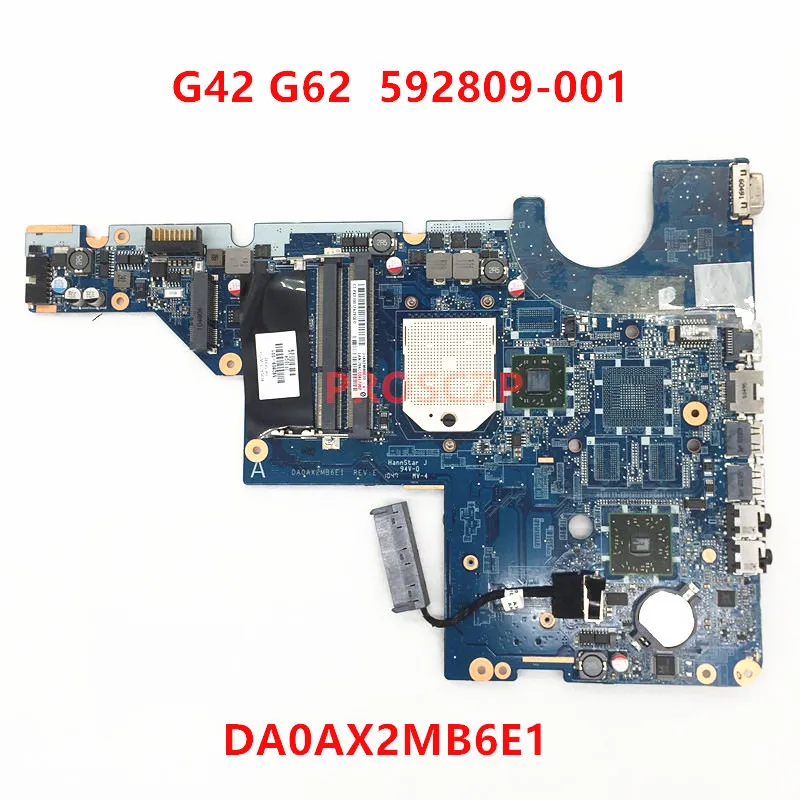 

Mainboard 592809-001 592809-501 592809-601 For HP G42 G62 CQ42 CQ62 Laptop Motherboard DA0AX2MB6E1 REV E DDR3 100% Fully Tested