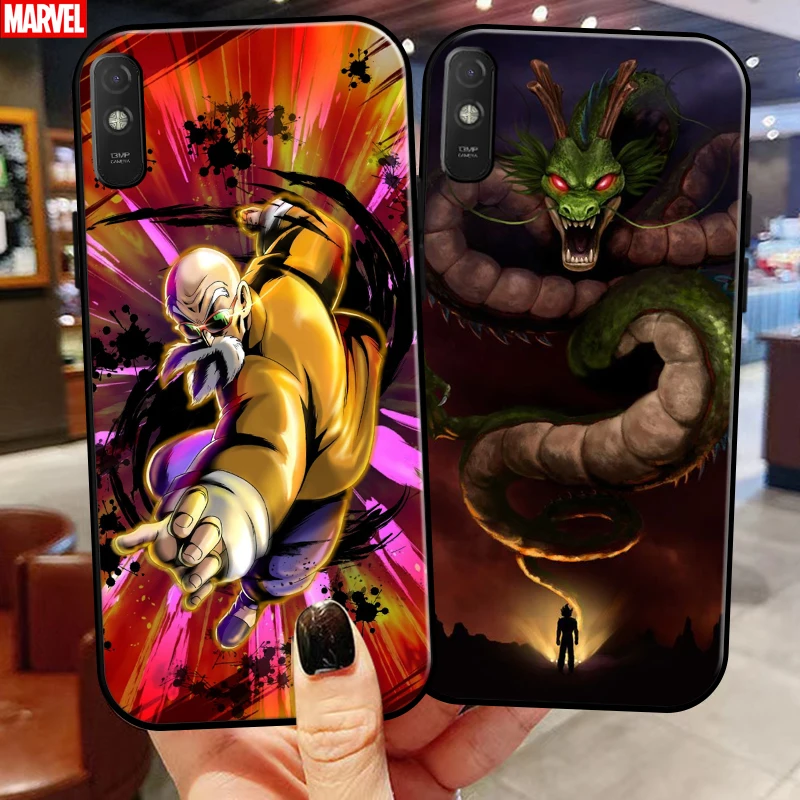 

Anime Dragon Ball Goku For Xiaomi Redmi 9A 9AT 6.53 Inch Phone Case Funda Carcasa Black Coque Back Liquid Silicon