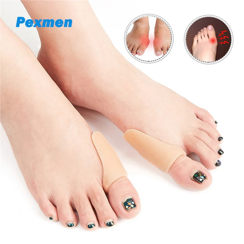 Pexmen 2Pcs Gel Bunion Protector Shield Bunion Pads for Big Toe Relieve Foot Pain from Friction Rubbing and Pressure