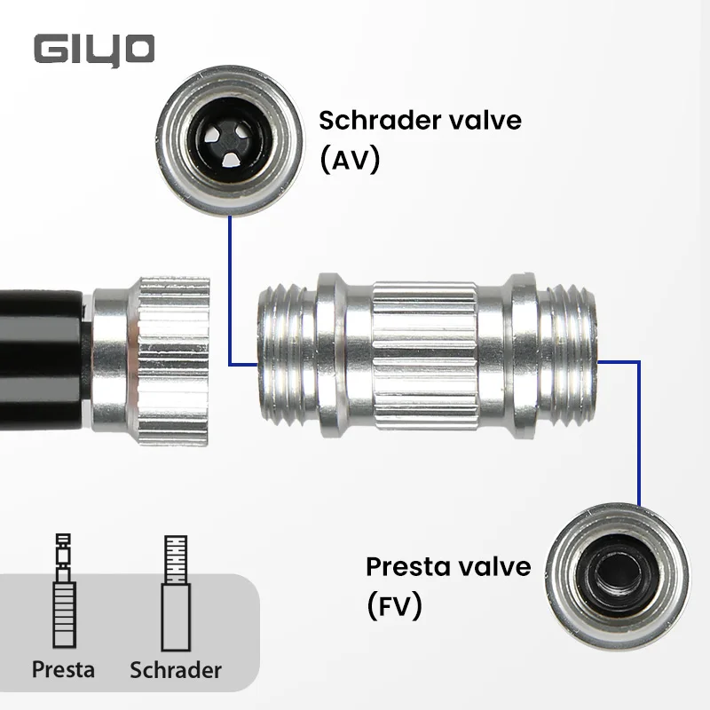 Портативный велосипедный насос Giyo 120PSI шланг со скрытым шлангом ручной для