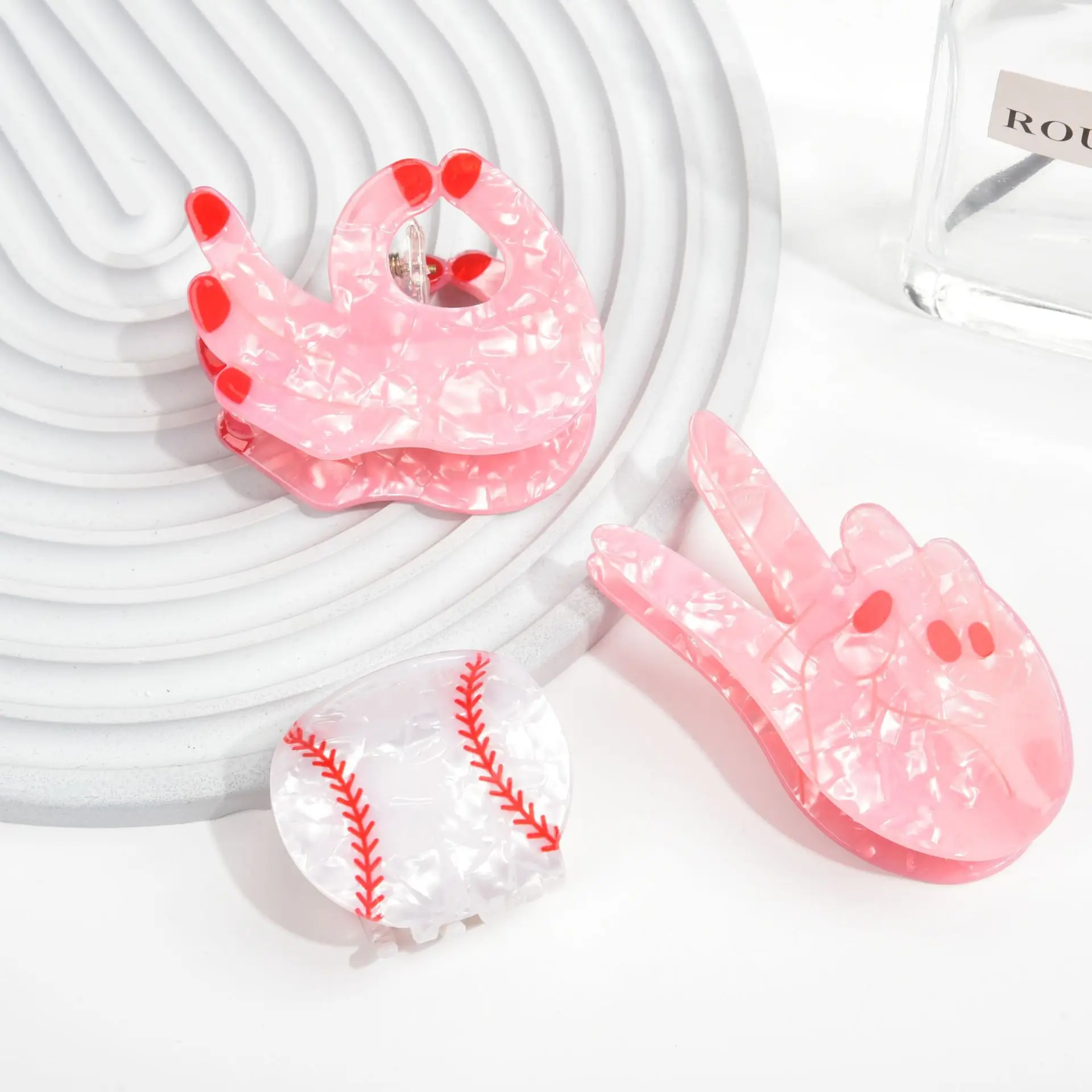 

New Acetate Claw Clip Hair Clip OK Gesture Hairpin Crab Hair Clip Shark Clip Funny Hair Catching Hair Claw Hair Accessories