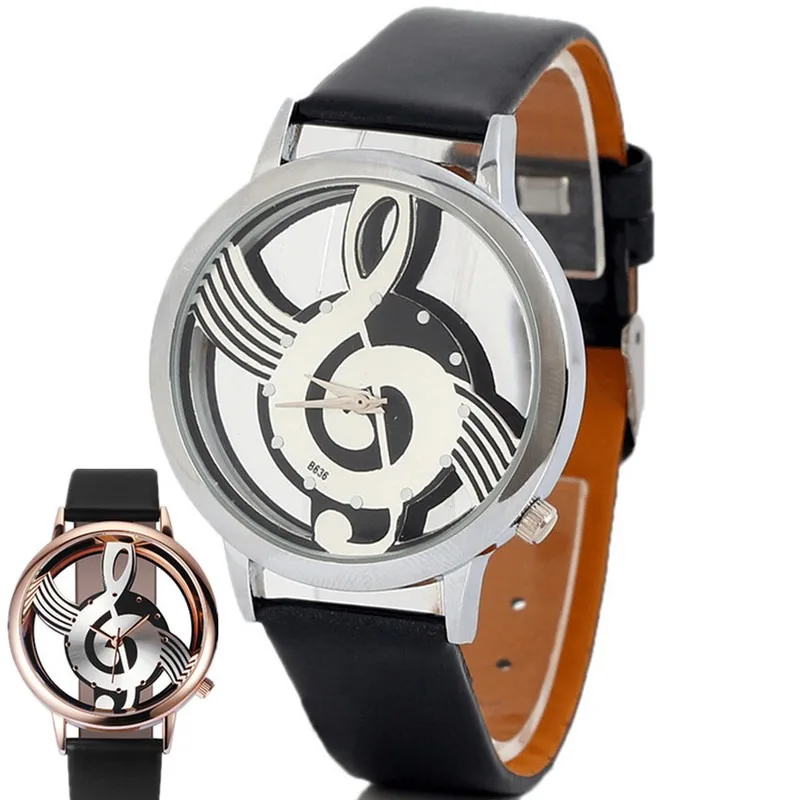 

Women Watches Ladies Watches Fashion Transparent Watches Women Music Note Watches Women Stainless Steel Quartz Watches Hodinky