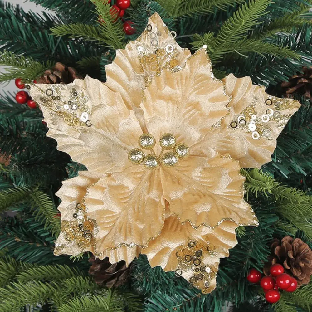 Новый 27 см цветок Юлан DIY ткань художественный блестящий искусственные цветы с