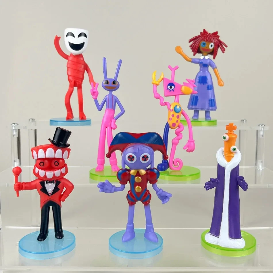 Набор Цифровых Цирковых Фигурок Pomni Jax Kagatha Kinger Caine Kaufmo