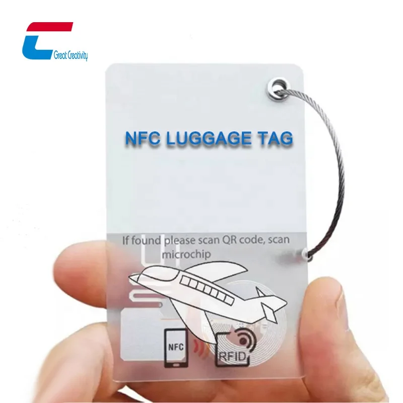 Tag Pvc Luggage Travel Name Card With Nfc Chip