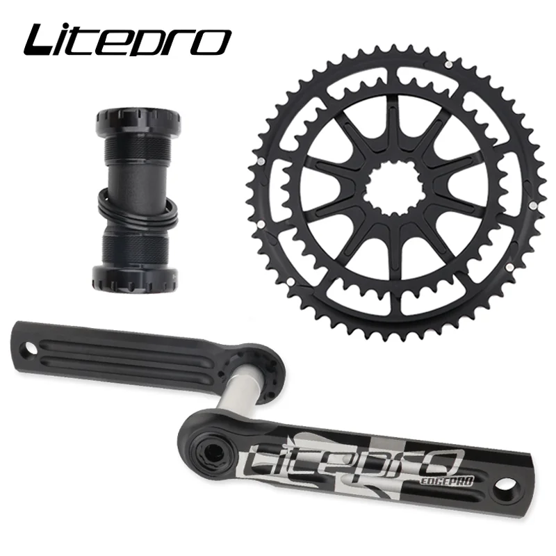 

Litepro EDGPRORoad Bike Accessories Crank GXP Direct Mount Crank New Dual Disc Aluminum Alloy 170mm Road Bike Folding Bike Parts