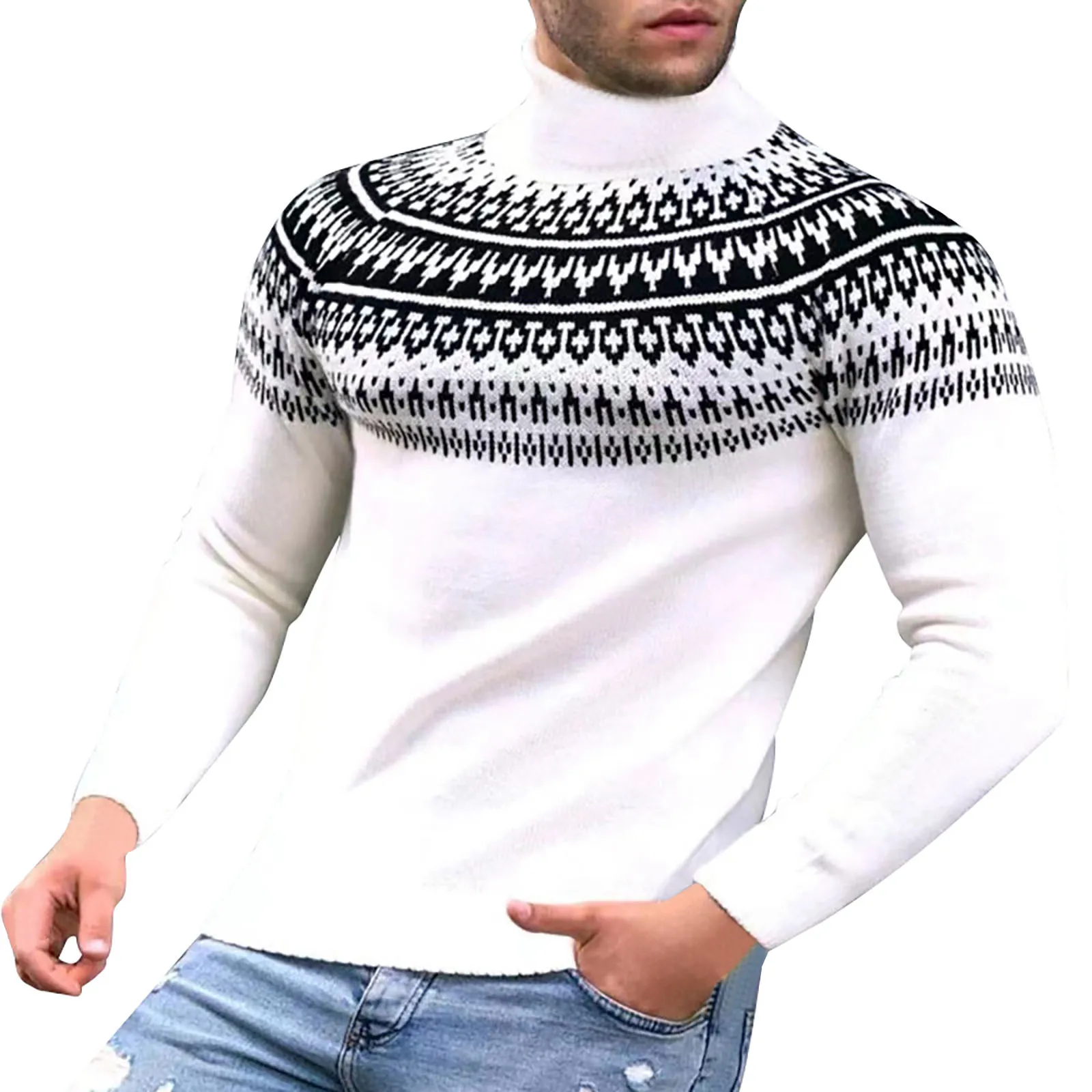 

Man Autumn Pullover Shirt Print Long Sleeve Solid Color High Collar Hoodless Male Sweatshirt Retro Style Sportswear Aesthetic