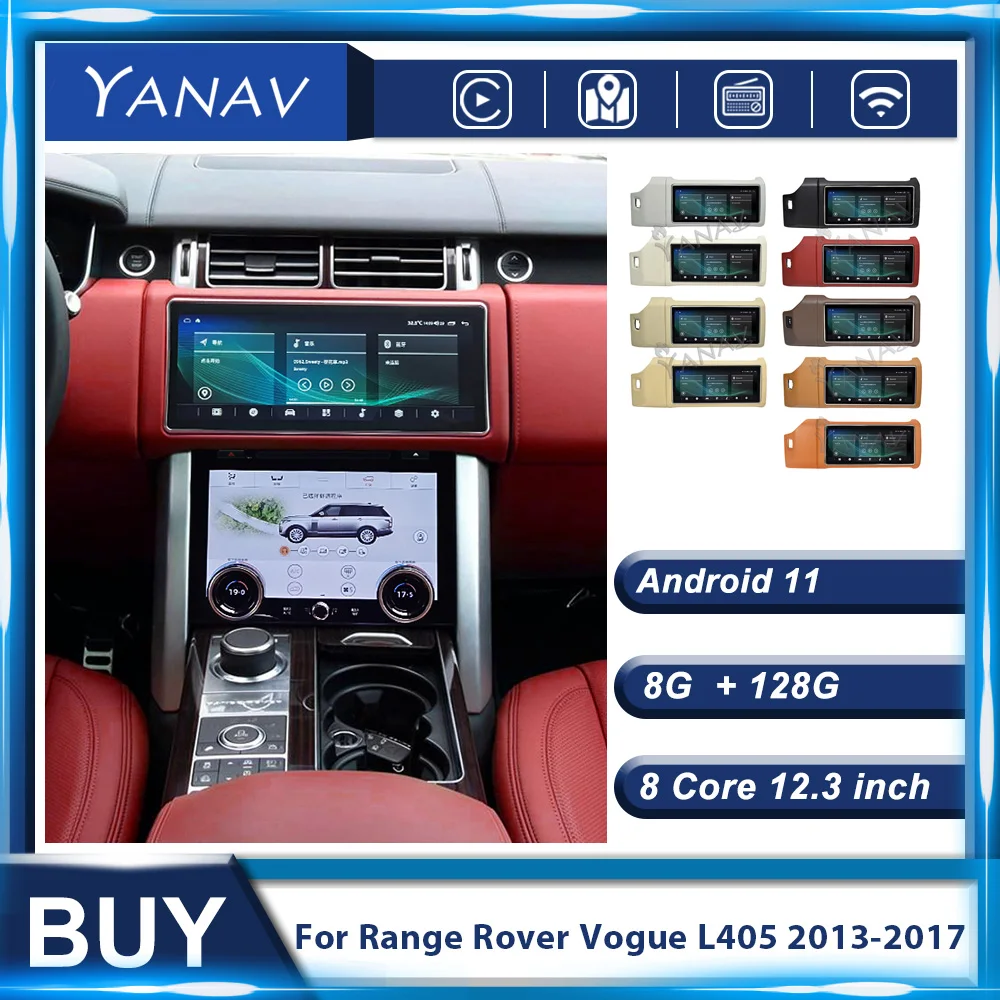 

For vogue radio L405 2013-2017 2 DIN 12.3 inch Air Conditioning screen Android 11 Car Multimedia Player Stereo Receiver