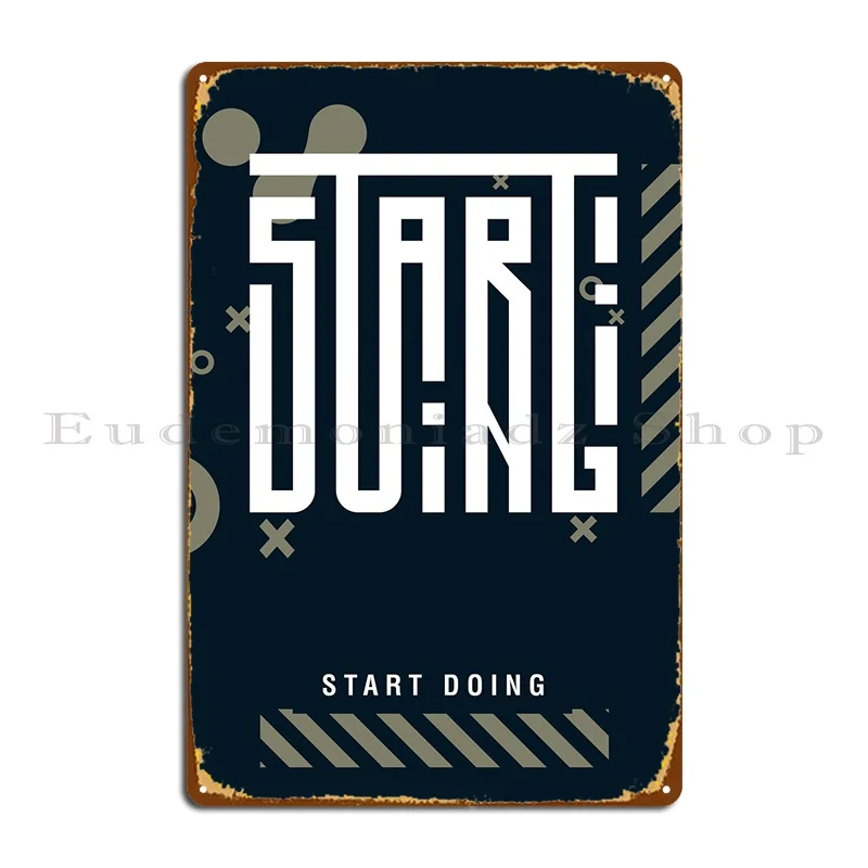 Начните делать тайфуграфию, металлический плакат, дизайнерский кинотеатр, проектный плакат