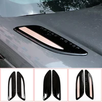 2 Pcs ABS Silver Hood Air Vent Outlet Wing Trim Sticker For Land Rover Range Rover Velar 2017 2018 2019 Car Exterior Accessories