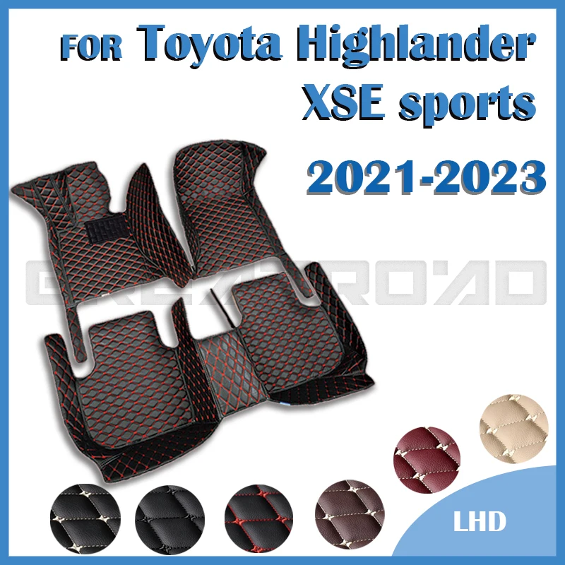 

Автомобильные коврики для Toyota Highlander XSE sports, 7-местные, 2021, 2022, 2023, подкладки для ног, задняя крышка, аксессуары для интерьера