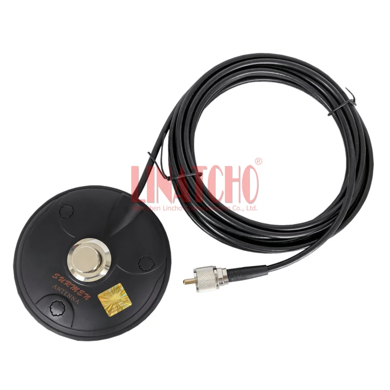 PL259 Car Antenna K-115M Strong Magnetic Base Magnet 4 Meters RG58U Cable Can be Freely Changed