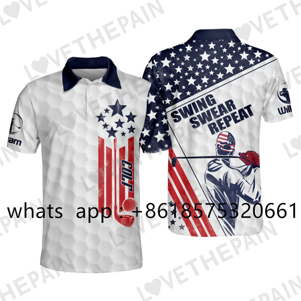 Men Golf Shirt Polo Table Tennis Top Football Sports Clothing Badminton Shirt Outdoor Golf Clothes Short Sleeve Fashion T-shirt