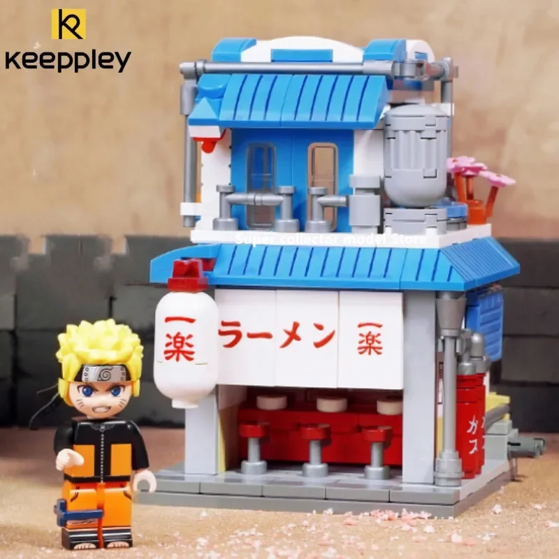 Keeppley Naruto Muyeyin Village Yile Lamian Лапша Вид на улицу Архитектурное украшение Сборка