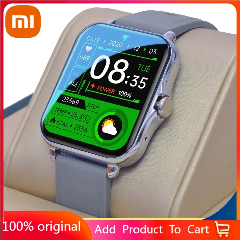 

Xiaomi Smart Watch Men Women Bluetooth Call Waterproof Music Control Fitness Tracker 1.69 Inch Screen Smartwatch For Android IOS