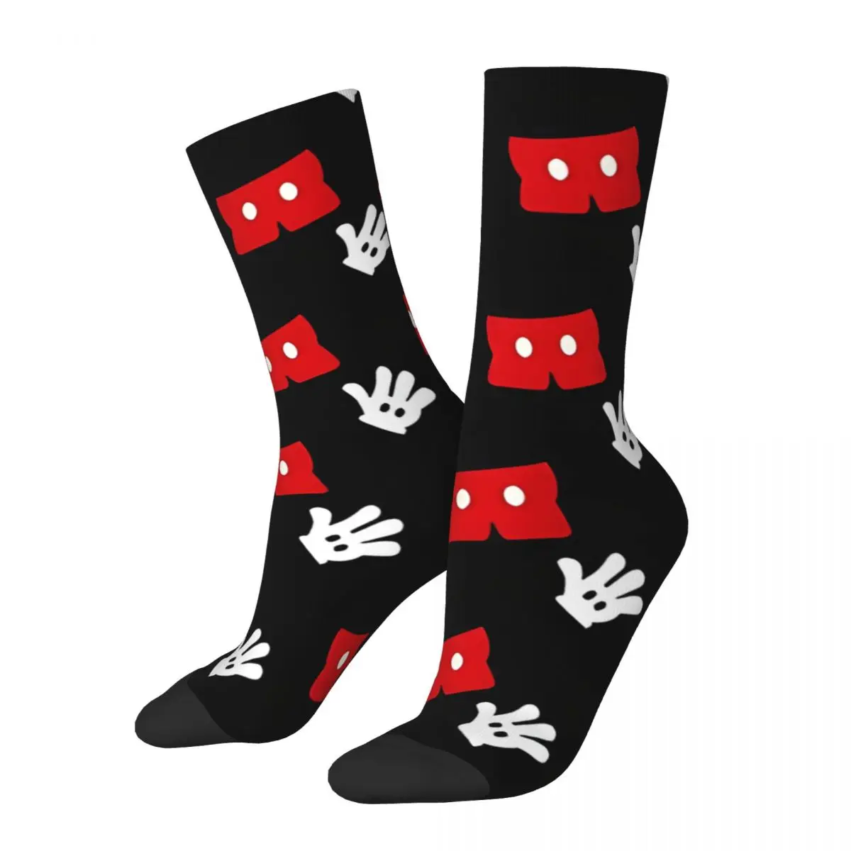 Носки мужские бесшовные с принтом Микки Маус в стиле хип-хоп