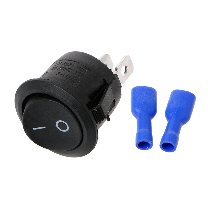 Вкл/Выкл круглый Кулисный переключатель + Женский обжимной Лопата разъемы