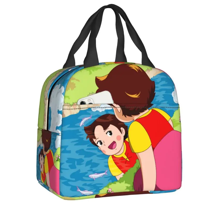 

Cartoon Heidi Insulated Lunch Bag for Women Waterproof Cartoon Anime Alps Mountain Girl Cooler Thermal Bento Box Kids School