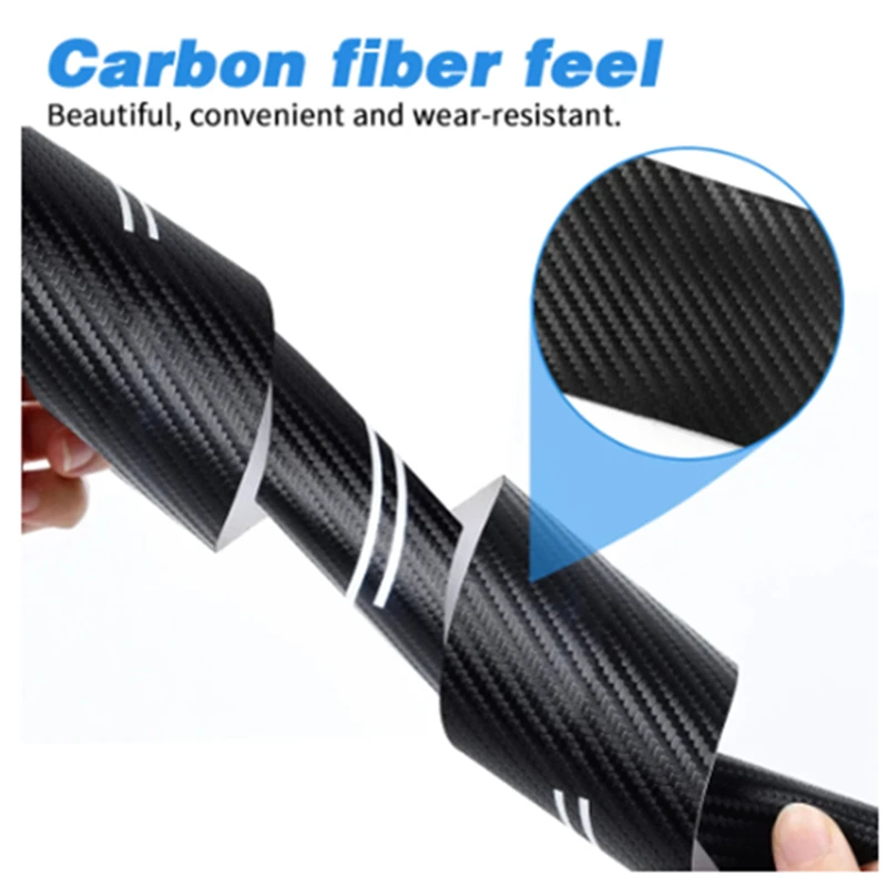 Автомобильные аксессуары защитные наклейки на пороги из углеродного волокна для