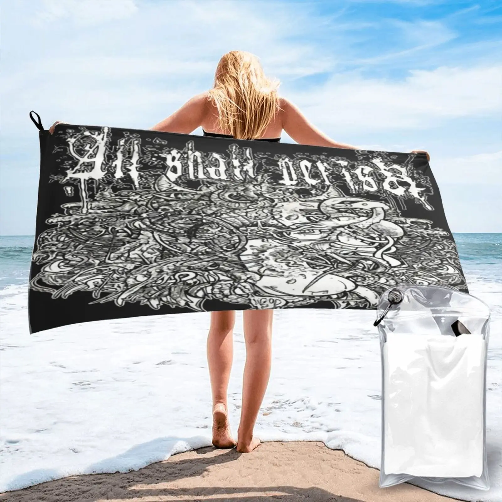 

All Shall Perish Band Beach Towel Sea Beach Towel Beachwear Baby Towel Bathroom Accessories Sets Bath Towels Large Beach Towel