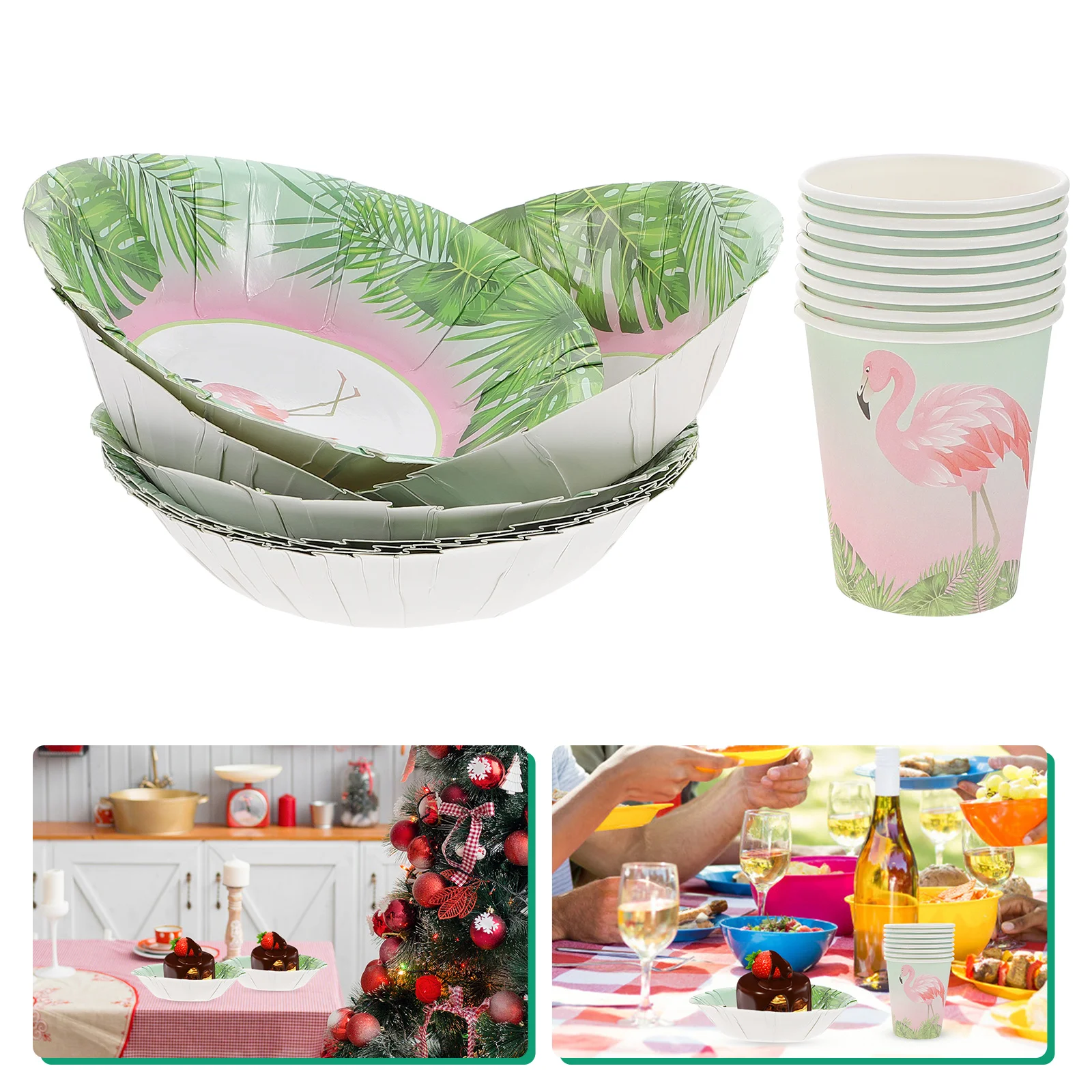 

1 Set Printing Tableware Disposable Plate Cups Set for Hawaiian Party