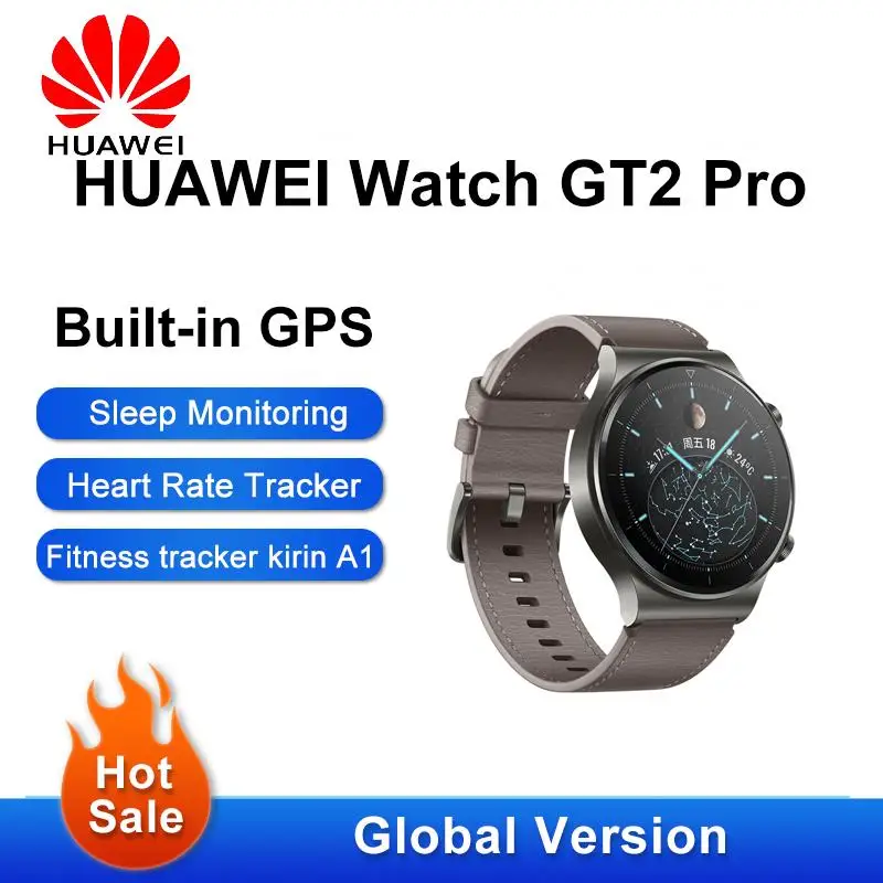 

Оригинальные смарт-часы Huawei GT2 Pro, трекер сердечного ритма, водонепроницаемый фитнес-трекер, 14 дней автономной работы для мужчин и женщин GT 2 ...