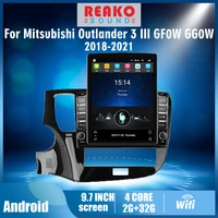 2din 9 7 android 4g carplay for mitsubishi outlander 3 iii gf0w gg0w 2018 2021 car audio multimedia player wifi gps navigation